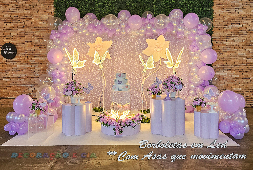 CILINDRICA SUPER MEGA – Borboletas em Led.